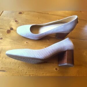 Michael Kors neutral Pumps round toe block Heels size 8